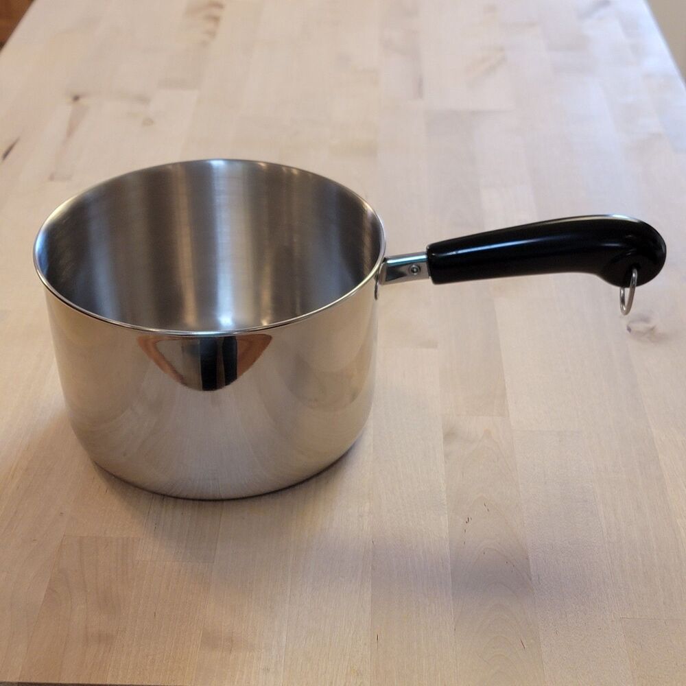 Revere Ware 1801 Solid Heavy Stainless Steel Bottom 3 Quart/2.85 L Sauce Pan Pot